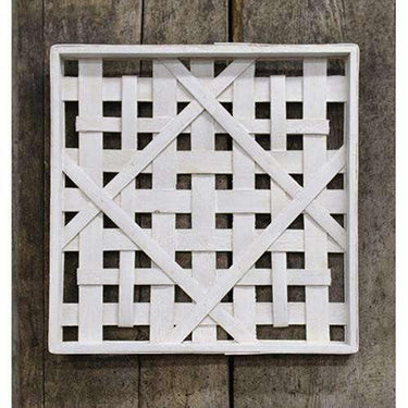 Whitewash Square Woven Frame, 16